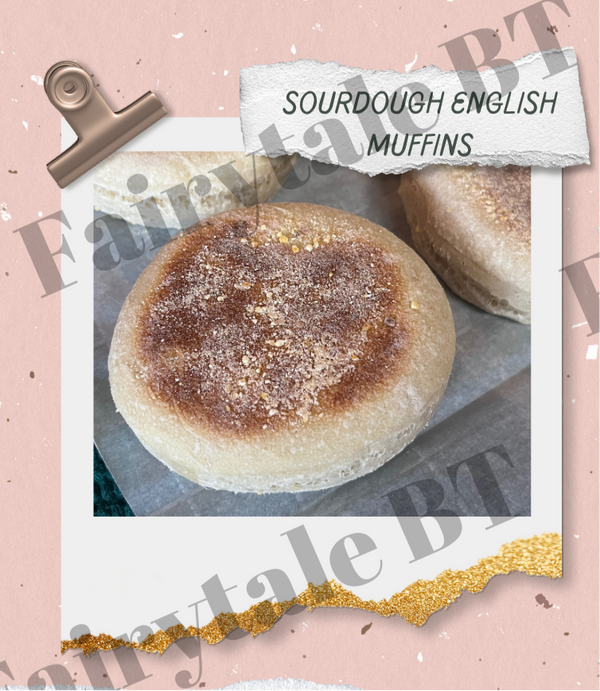 Sourdough English muffins Recipe Card