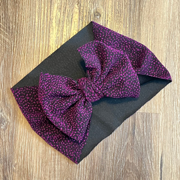 Metallic Purple [Child+] Bow Wrap Headband