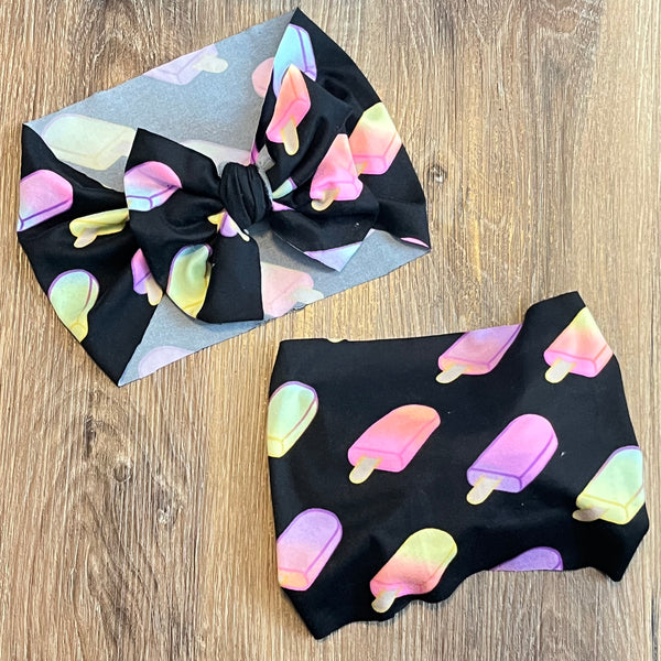 Pastel Popsicles [Toddler] Bow Wrap Headband