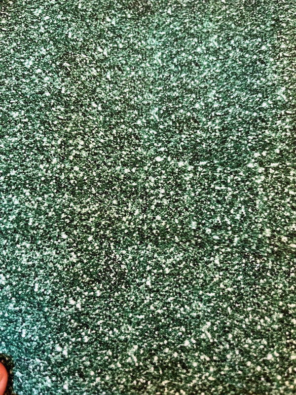 Green Glitter Print [Double Brushed Poly]