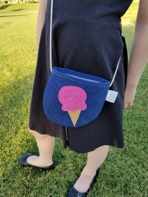 Ice Cream on Denim Purse